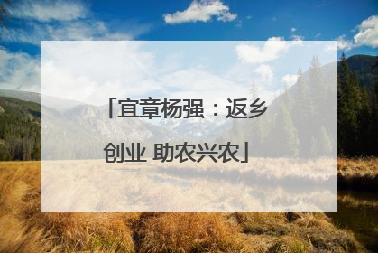 宜章杨强：返乡创业 助农兴农